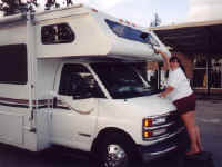 [Working the bugs out... RV window cleaning]